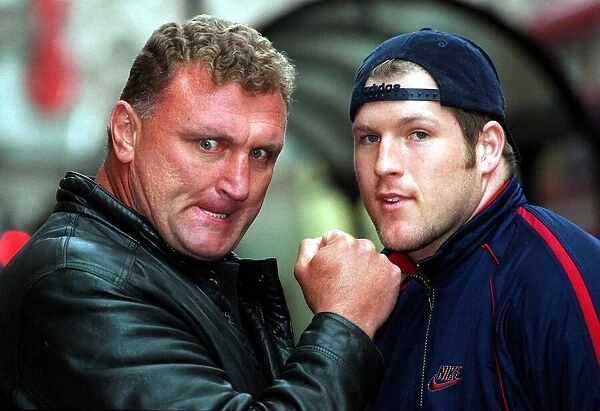 Joe Bugner With Scott Welch Today Before Their Fight In Berlin, Germany On 16 March