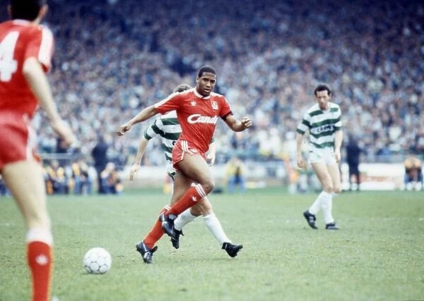 John Barnes in action against Celtic April 1989