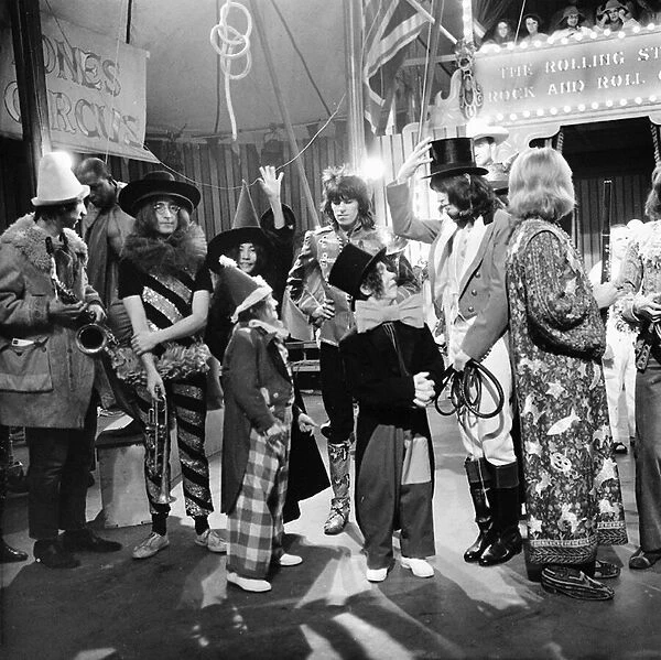 John Lennon and Yoko at 'The Rolling Stones Rock n Roll Circus'