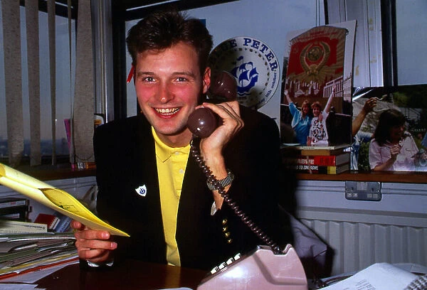 John Leslie Scottish television presenter April 1989