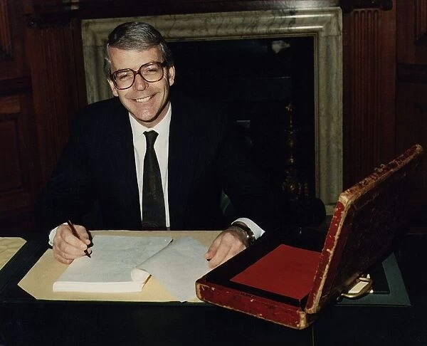 John Major former Chancellor of the Exchequer in the Treasury