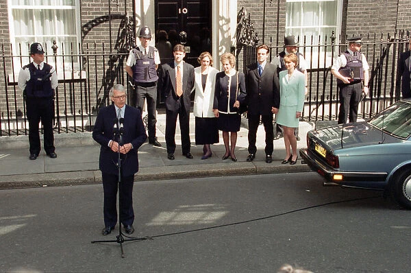 John Major, former Conservative Prime Minister leaves number 10 Downing Street after