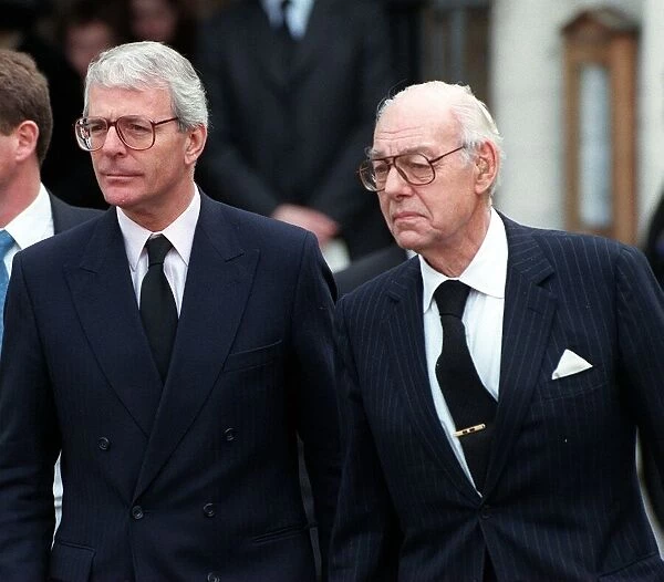 John Major and Denis Thatcher February 1998