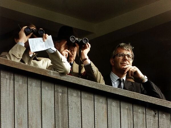 John Major Prime Minister at Hereford races on Easter Monday 1991