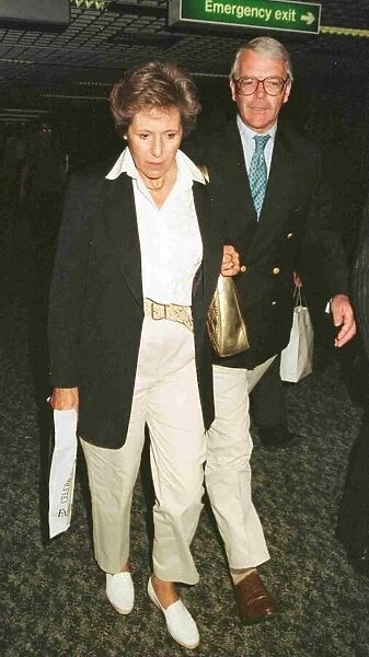John & Norma Major arriving at Heathrow September 1998 from Washington