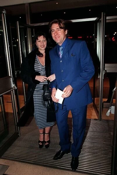 Jonathan Ross TV Presenter January 1998 With his wife Jane Ross attending