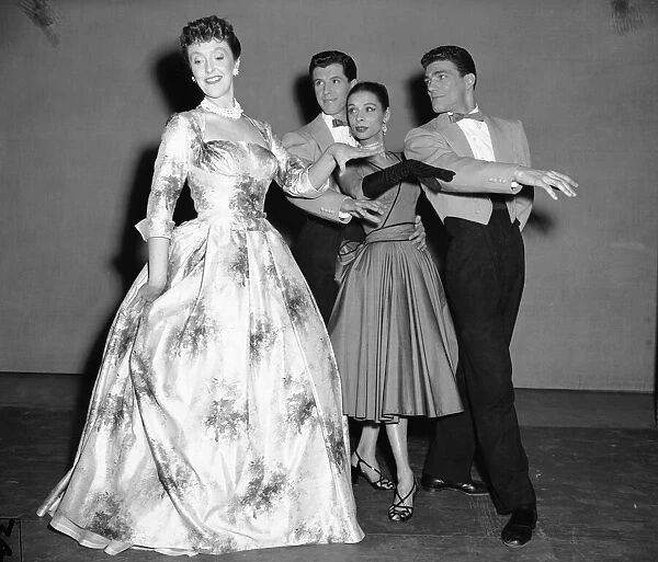 Joyce Grenfell seen here in rehearsal for a revue at the Fortune Theatre. 1st June 1954
