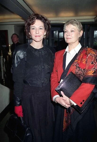 Judi Dench in December 1989, pictured with Amanda Burton