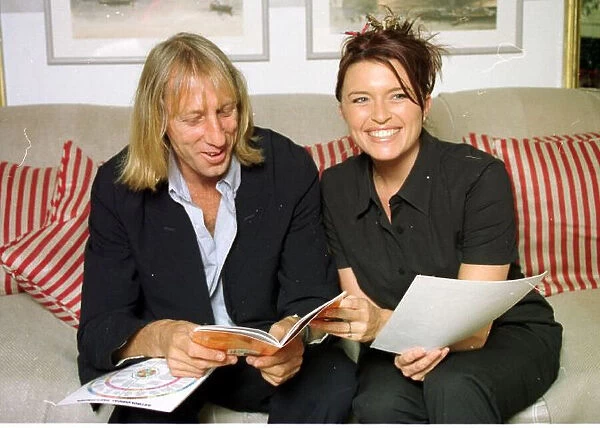 Justin Toper Daily Mirror astrologer and actress Tina Hobley sit