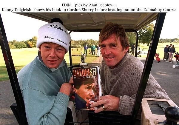 Kenny Dalglish with golfer Gordon Sherry at the launch of his new book Dalglish held