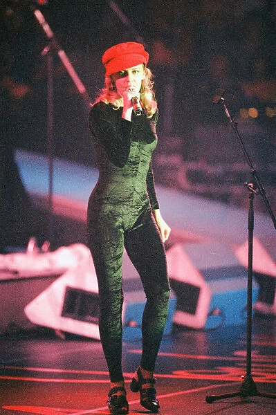 Kylie Minogue, performing in concert, Enjoy Yourself Tour, La Cigale, Paris, France