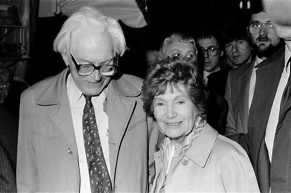Labour leader Michael Foot and his wife Jill on the election tour in Lancashire