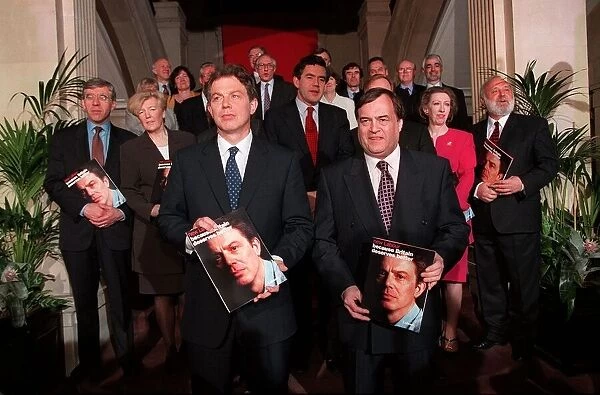 Labour Party launch manifesto for 1997 election. Tony Blair