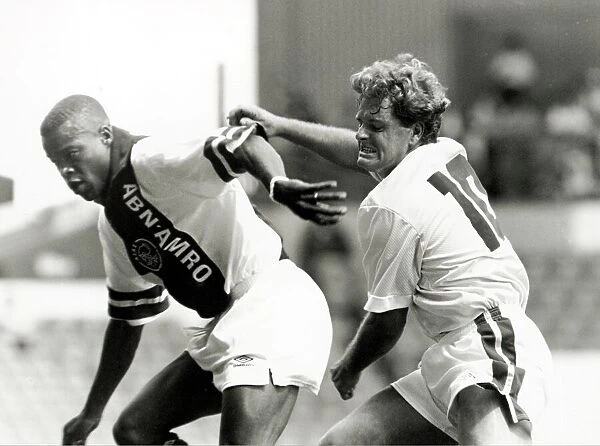 Lazio v Ajax Makita Tournament August 1993 Paul Gascoigne battles with a young