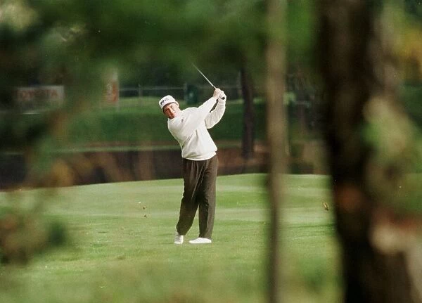 Lee Westwood golfer October 1998 swings golf club at Wentworth golf course