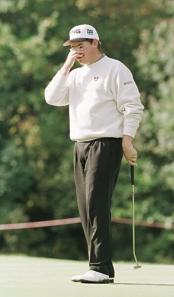 Lee Westwood golfer October 1998 can t believe his luck as he holes another putt at
