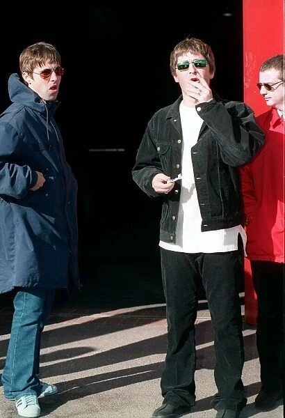 Liam & Noel Gallagher of the pop group Oasis Sept September 1997
