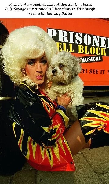 Lily Savage with her dog Buster