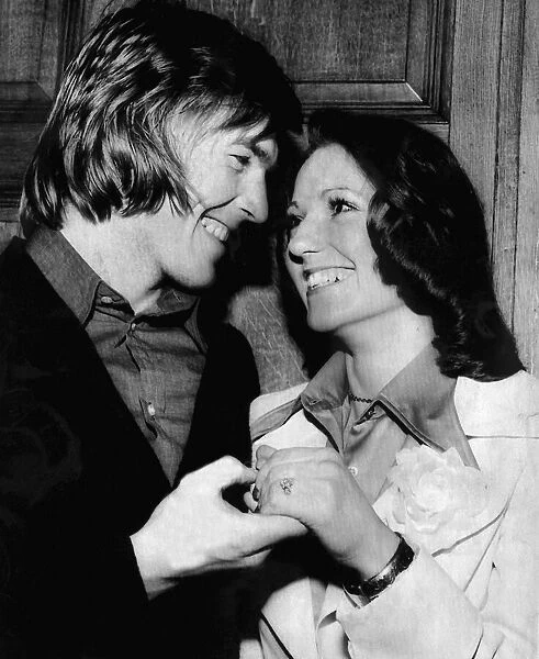 Liverpool footballer Kenny Dalglish with his wife Marina Harkins May 1974