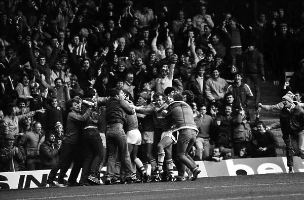 Liverpool v. Everton. October 1984 MF18-04-108 The final score was a one nil