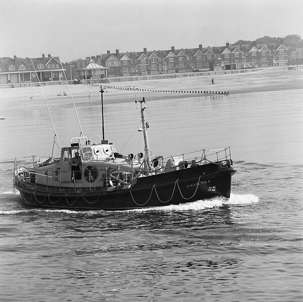 The former Longhope lifeboat T.G.B ON962, seen here leaving Littlehampton