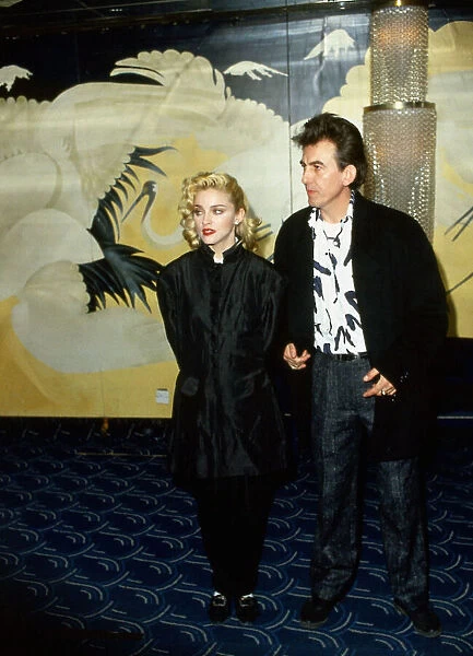Madonna with former Beatles guitarist George Harrison, March 1986