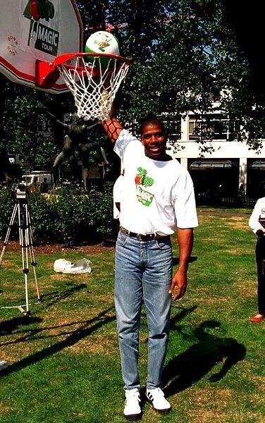 Magic Johnson in England 2nd September 1994. Local Caption Basketball player