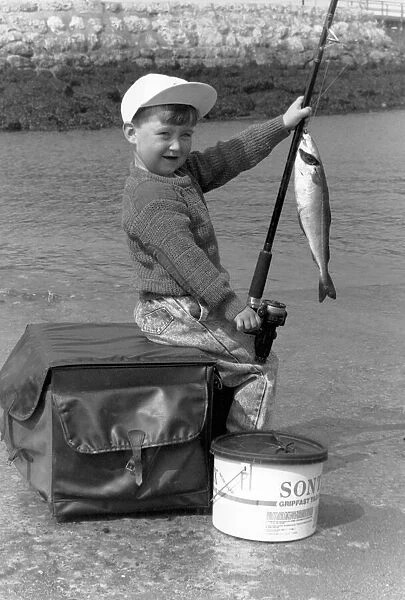 Malcolm Hancock is only three years old but he beat a dozen fishermen during a recent