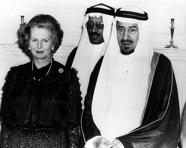 Margaret Thatcher with King Khaled of Saudi Arabia June 1981