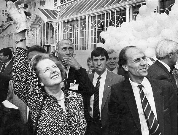 Margaret Thatcher and Norman Tebbit at re-opening of Grand Hotel Brighton following IRA