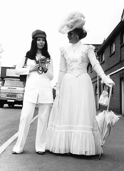 Marie Therese Lege in trouser suit at Royal Ascot in June 1970