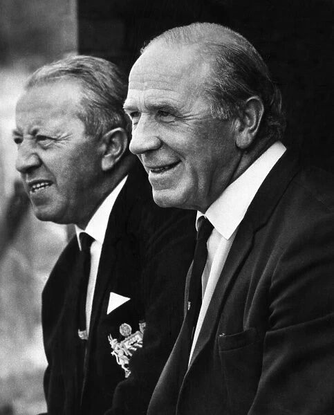 Matt Busby, Manchester United Manager, and assistant Jimmy Murphy, 2nd August 1967