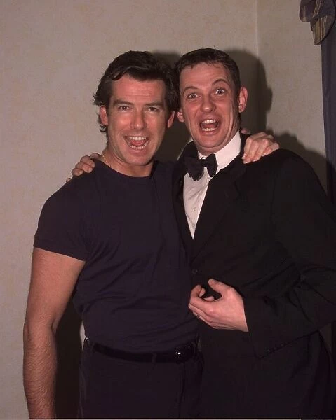 Matthew Wright and Pierce Brosnan December 1997
