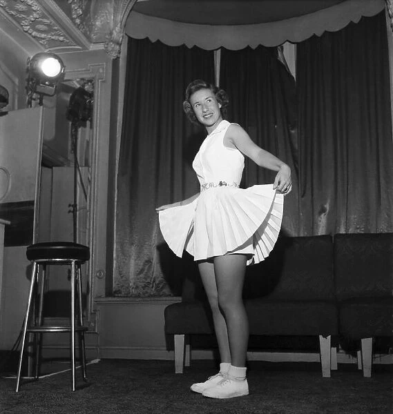 Maureen Connolly seen here Modelling her tennis outfit or Wimbledon. June 1953 D3163