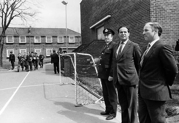 Medomsley Detention Centre, County Durham. Home Secretary Leon Brittan visits