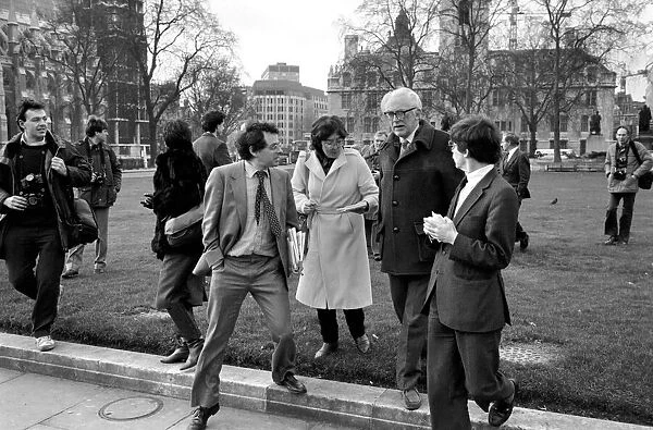 Michael Foot and Peter Tatchell. February 1983 83-0834-008 Local Caption planman