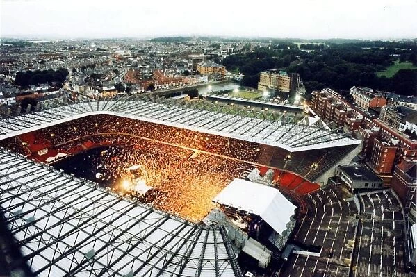 Michael Jackson concert at the National Stadium, Cardiff Arms park. Pic shows the crowds