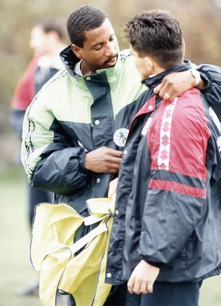 Middlesbrough assistant manager Viv Anderson dishes out a bit of advice to player Jaime