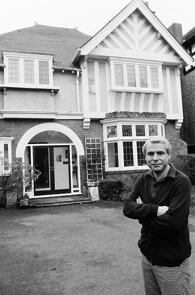 Mike Prince, ATV Midlands Presenter pictured at his edwardian home which is for sale in