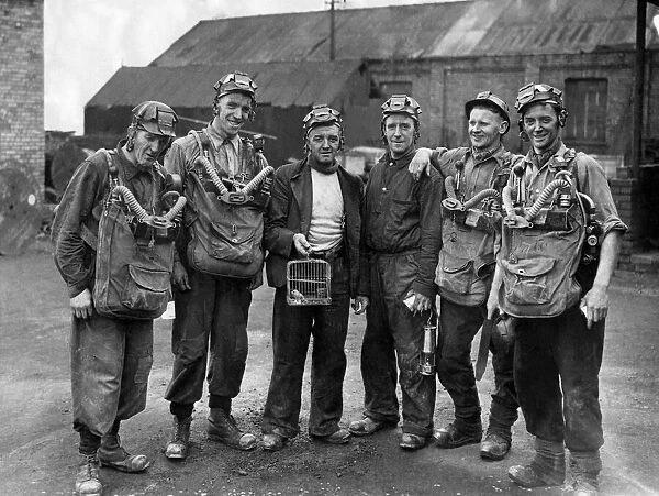 Miners: Mine rescue team: Fire at Monckton No. 3 and 4 Colliery Nr. Barnsley