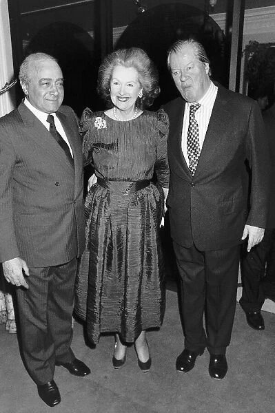 Mohamed Al Fayed with Earl Spencer and Countess Spencer 13th March 1990