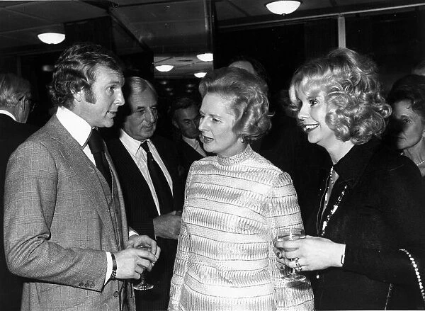 Mrs Thatcher talks to the former England Captain and 1966 World Cup winning hero