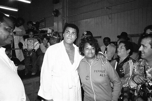 Muhammad Ali with 28 year old Jackie Tonawanda of Long Island who is know as the female