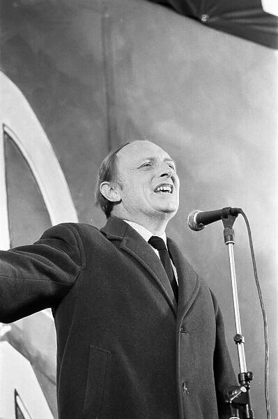 Neil Kinnock attends a Campaign for Nuclear Disarmament Rally in London