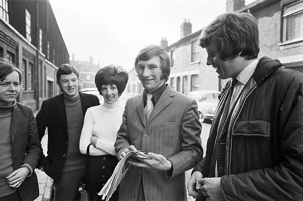 New Derby County signing Colin Todd signs autographs for fans as he arrives at