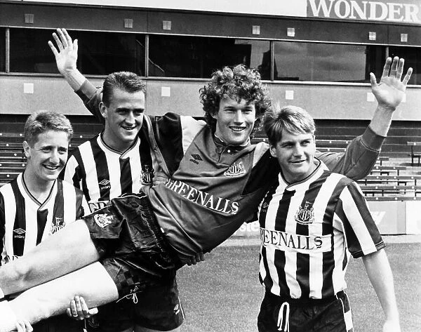 Newcastle United 1988, Pre Season, new signings, (left to right) John Robertson