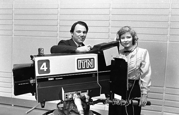 News Presenter Peter Sissons with Soviet newscaster Tatyana Vedeneeva