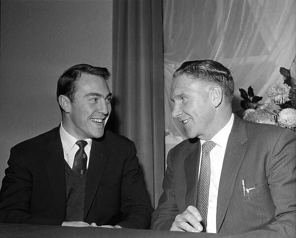 Bill Nicholson and Jimmy Greaves at The Grand Hotel, Sheffield. 18th December 1961