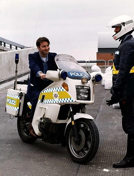 Nick Berry Actor and star of Heartbeat meets a real Policeman