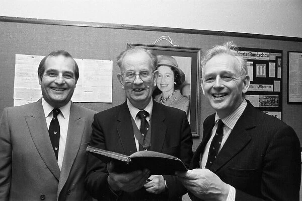 Norris McWhirter (right), co-founder of the Guinness Book of records along with his